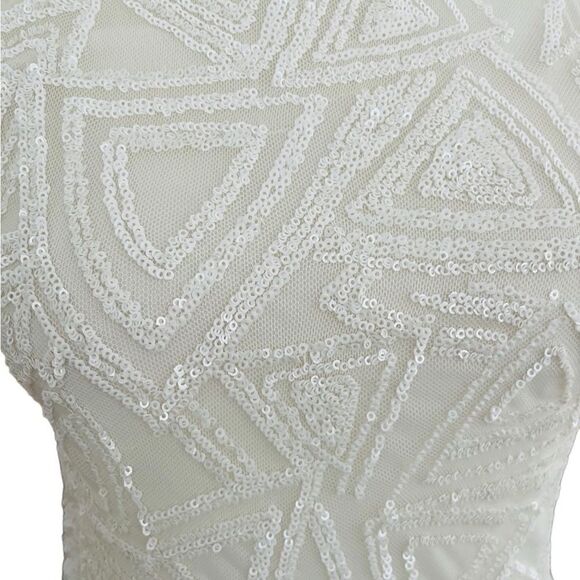 Ontwelfth white sequin sleeveless bodycon style dress size S. - Picture 12 of 14